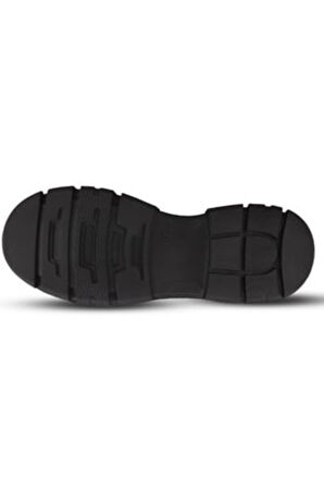 Mp 242-1884, Siyah Kadın Fermuarlı Bağcıklı Spor Bot