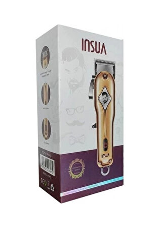 INSUA HK-760 Şarjlı Profosyonel Lcd Ekran Saç Sakal Tıraş Makinesi