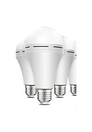 5 Adet FUJİTA Acil Aydınlatma Şarjlı 30w Beyaz Işık E27 Led Ampul