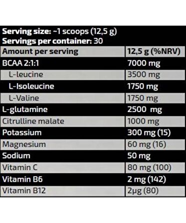 KEVİN LEVRONE GOLD BCAA GLUTAMİN 2:1:1 375 g