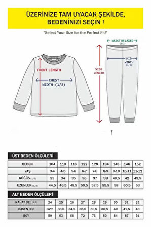 Galaxy ve Astronot Baskılı %100 Pamuk Kısa Kol Uzun Alt Erkek Çocuk  Pijama Takımı (3,4,5,6,7,8 Yaş)