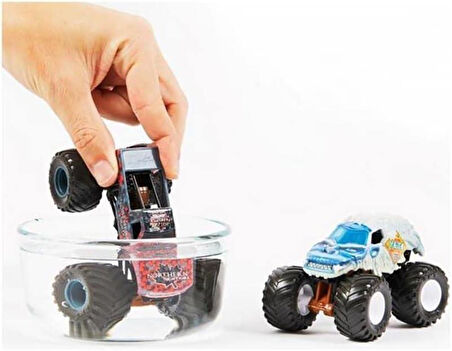 SPIN-6044943 Monster Jam Renk Değiştiren 1:64 Ikili Araba Seti 36072 Northern Nightmare Vs Yeti 