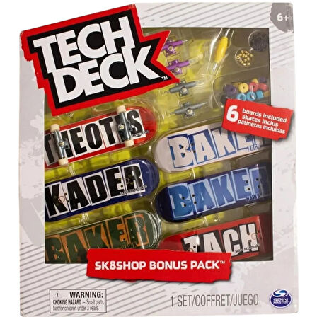 Seçtim Aldım Spin Master Tech Deck Parmak Kaykay 6 Lı Aksesuarlı