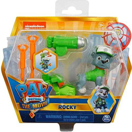 Spin Master Paw Patrol Klipsli Fırlatmalı Sırt Aksesuarlı ROCKY