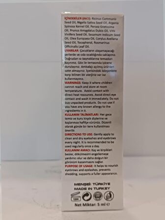 Kaş & Kirpik Tam Bakım Yağı (EYEBROW & EYELASH COMPLETE CARE OİL)