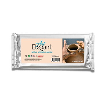 ART ELEGANCE Art Elegant Seramik Hamuru 250gr Kahverengi