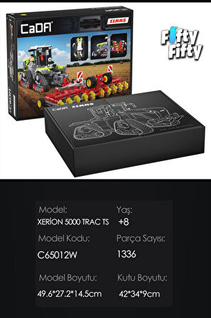 Vagonlife Cada  CLAAS XERION 5000 -C65012W (1336 Parça) Profesyonel Oyuncak Yapım Seti