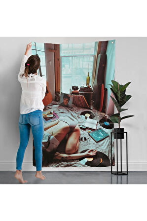 Elvis ve Rod Stewart Depreyon Duvar Örtüsü-7790