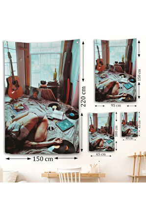 Elvis ve Rod Stewart Depreyon Duvar Örtüsü-7790