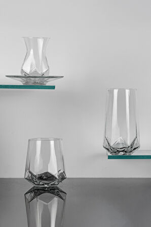 30 Parça 6 Kişilik Diamond Bardak-Meşrubat-Su Takımı