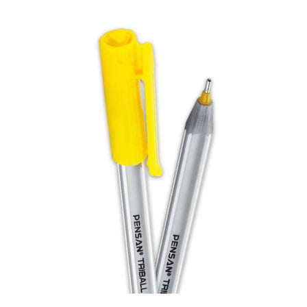 Pensan Tükenmez Kalem 1,0Mm Triball Sarı PE01003TKSA (12 Li Paket)