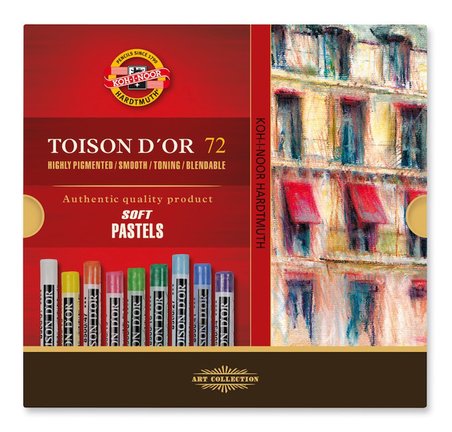 Koh-İ Noor Toison D'Or Soft Sanatsal Pastel Boya Seti 72 Renk Karton Kutu Soft Pastels 8517 72