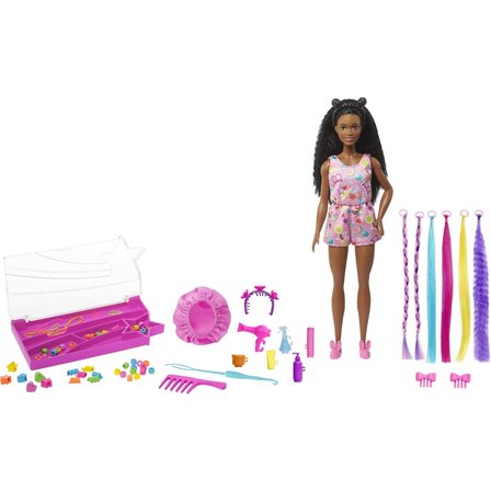 Barbie Oyuncak Brooklyn Eğlenceli Saçlar Oyun Seti Hhm39