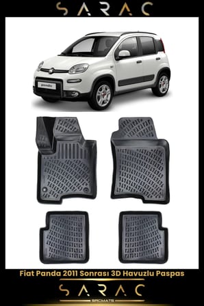 Fiat Panda Cross 2017 Model Uyumlu 3d Havuzlu Paspas