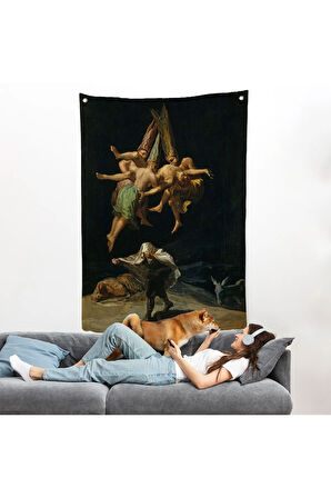 Francisco Goya - Witches Flight Cadıların Uçusu Duvar Örtüsü-7794