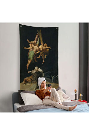 Francisco Goya - Witches Flight Cadıların Uçusu Duvar Örtüsü-7794