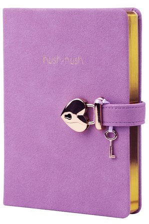 Victoria's Journals Vj Not Defteri Hush Hush Kilitli 13X18Cm 80 Gram 160 Yaprak Çizgili Lila 1333