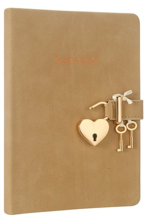 Victoria's Journals Hush Kilitli Not Defteri 160 Yaprak Çizgili Bej 1335 13x18Cm