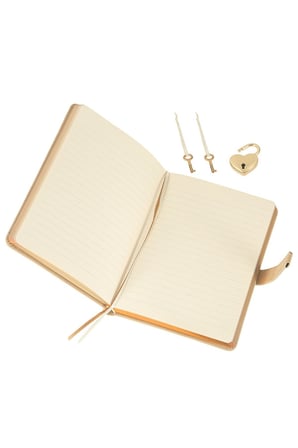 Victoria's Journals Hush Kilitli Not Defteri 160 Yaprak Çizgili Bej 1335 13x18Cm