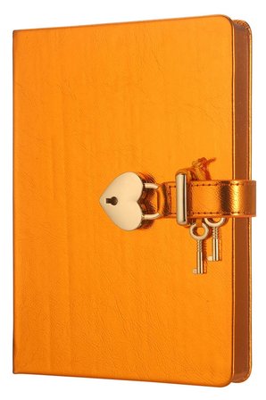 Victoria's Journals Hush Kilitli Not Defteri 160 Yaprak Çizgisiz Turuncu 4401 13x18Cm