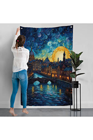 Vincent Van Gogh Tarzı Venedik Duvar Örtüsü-7795