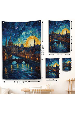 Vincent Van Gogh Tarzı Venedik Duvar Örtüsü-7795