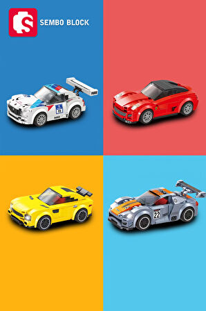 Sembo Block Ferrari 599 GTO Yarış Arabası 182 Parça yapı blokları Lego ile uyumlu (607049)