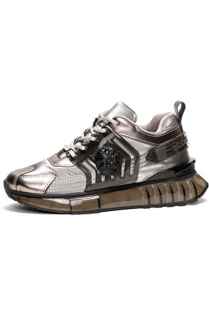 48128 Platin Fashıon Kadın Spor Ayakkabı