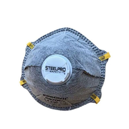 SteelPro 2870CV FFP2 NR Aktif Karbonlu Konik Maske (10 Adet-Kutu)