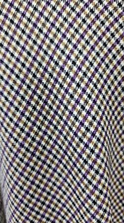 SORALLİNE KADIN BAHARLIK KLOŞ ETEK 779 KAZ AYAĞI DESEN MÜRDÜM