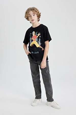 DeFacto Erkek Çocuk Avatar the Last Airbender Bisiklet Yaka Kısa Kollu Tişört C0381A824SMBK81