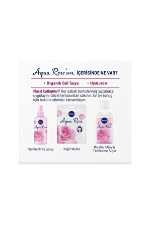 Nivea Aqua Rose Organik Gül Suyu Nemlendirici Jel Krem 50ml, 48 Saat Yoğun Nemlendirici, Aydınlık Cilt