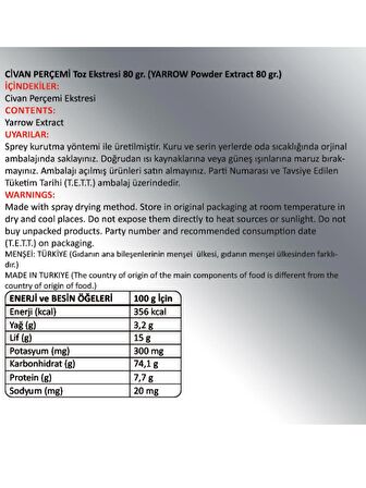 Civan Perçemi Toz Ekstresi 80 Gr. Cam Kavanoz
