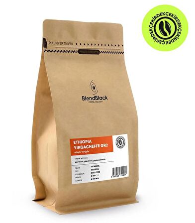 Ethiopia Yirgacheffe Gr2  Çekirdek Kahve 250gr (Single Origin)