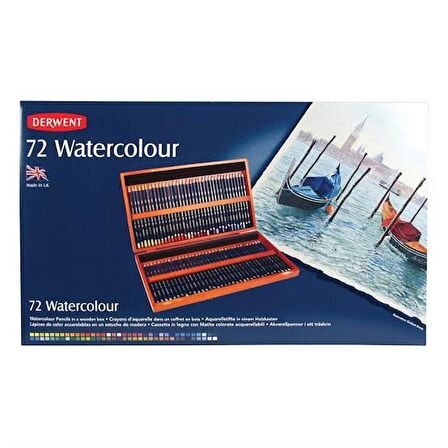 Derwent Derwent Watercolour Pencils Suluboya Kalemi 72'li Ahşap Kutu