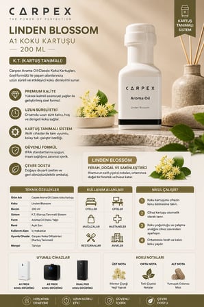 Carpex Aroma Oil 200 ml Classic Koku Kartuş Linden Blossom K.T.