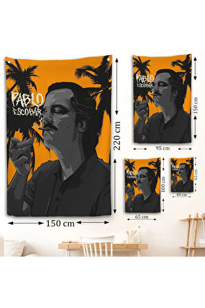 Pablo Escobar Uyuşturucu Baronu Duvar Örtüsü-7801
