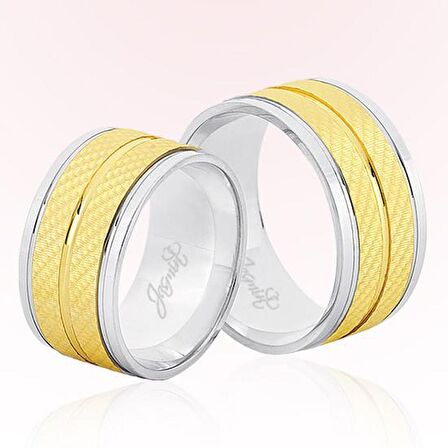 Sarı Beyaz Altın Alyans 7802