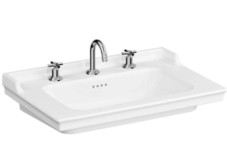 VitrA Valarte 7802B003-0033 Etajerli Lavabo 80x53 cm Üç Armatür Delikli