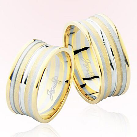 Sarı Beyaz Altın Alyans 7805