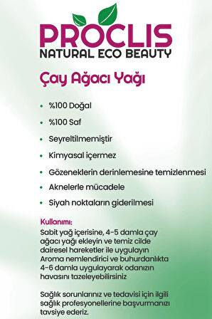 Çay Ağacı Yağı 10 ml Kuşburnu Çekirdeği Yağı 10 ml %100 Saf 2li Set Sprey Başlık
