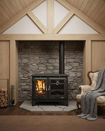 Reyo Stove Bozkır Pik Döküm Fırınlı Şömine Soba