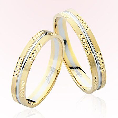 Sarı Beyaz Altın Alyans 7806