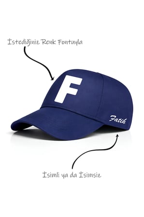 F Harfi Unisex Şapka