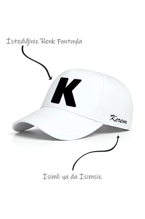 K Harfi Unisex Şapka