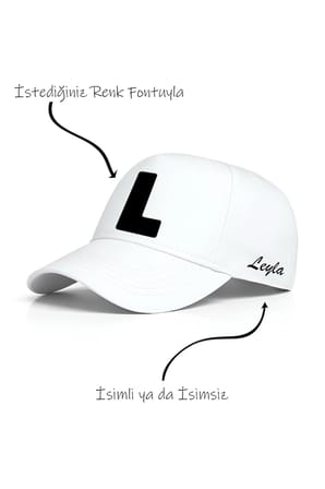 L Harfi Unisex Şapka
