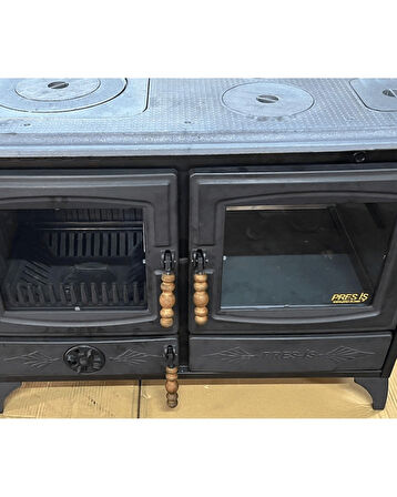 Reyo Stove Halfeti Büyük Camlı Fırınlı Şömine Kuzine Soba