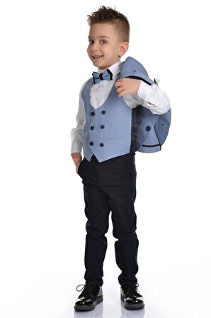 Yelekli Spor Kesim Erkek Çocuk Damatlık