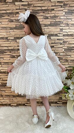 Katkat Prenses Dantel Tokalı Kız Çocuk Elbise