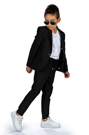 Spor Çocuk Ceket, Tişört , Jogger Pantolonlu Takım MNK5682